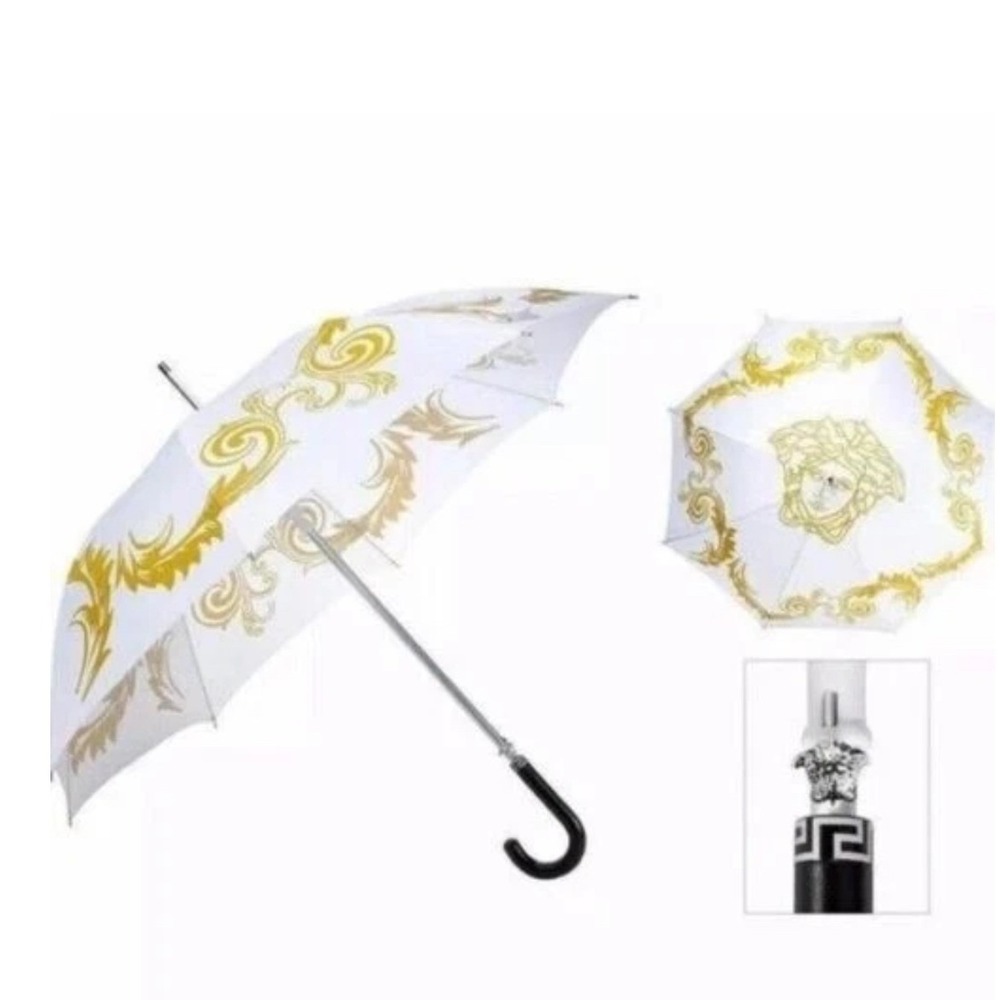 Versace Umbrella Medusa Fragrance Collection White Gold 31"  Baroque
